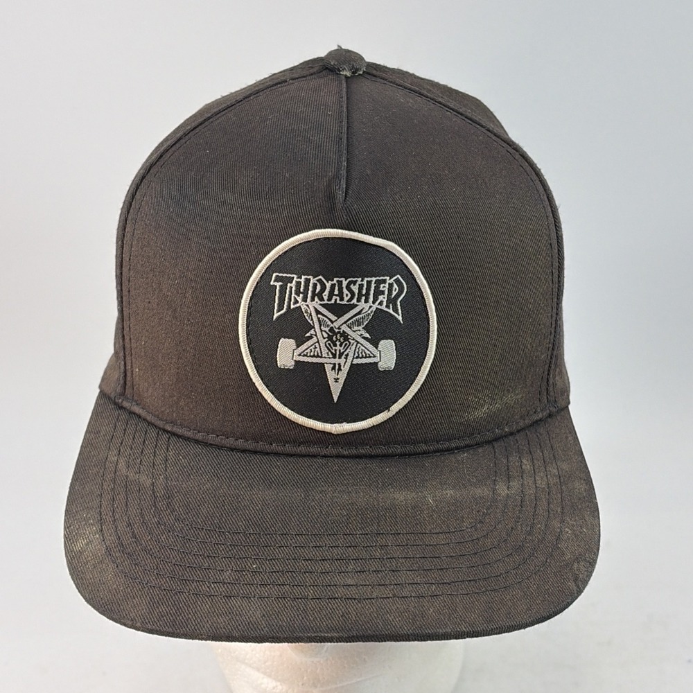 Vintage Thrasher Pentagram Logo Hat Cap Snap Back Patch Skateboard Street Wear